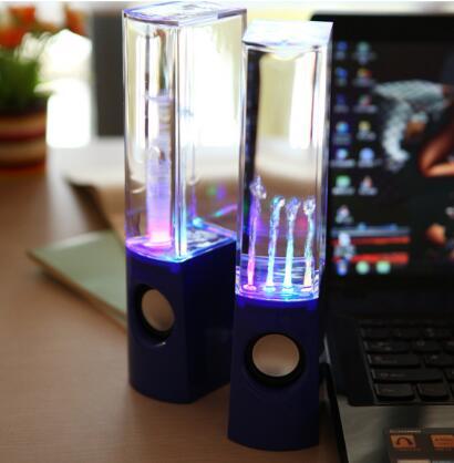 Cool Wireless Bluetooth Music Fountain Waterfall Speakers smart Spring Speakers USB Dancing Speaker with LED light-show Magic speaker