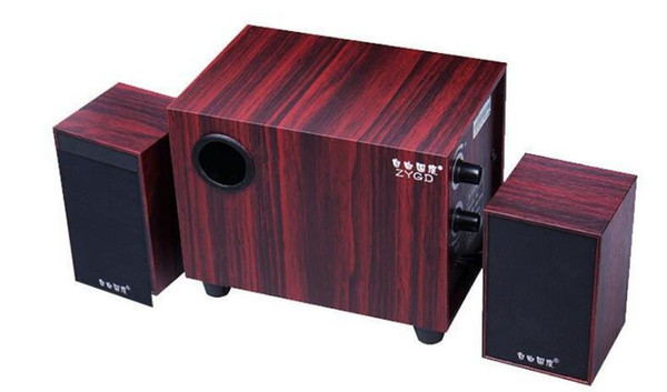 top new 2018 Audio subwoofer notebook desktop computer universal wooden USB mini 2.1 speaker