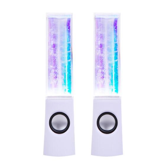 Factory direct Wireless Bluetooth Waterfall Speakers smart Spring 3.5mm Dancing Speaker with LED light-show Magic speaker