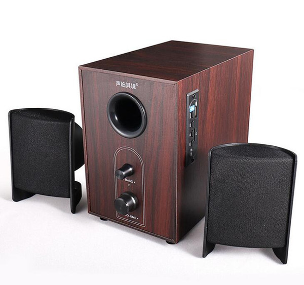 top new 2018 Computer small stereo mobile phone Bluetooth subwoofer desktop home mini cute wired combo speaker