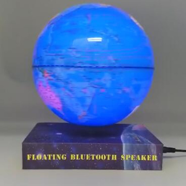 DHL free shipping Magnetic wireless Bluetooth Subwoofer floating and rotating 6inch globe with bluetooth speaker