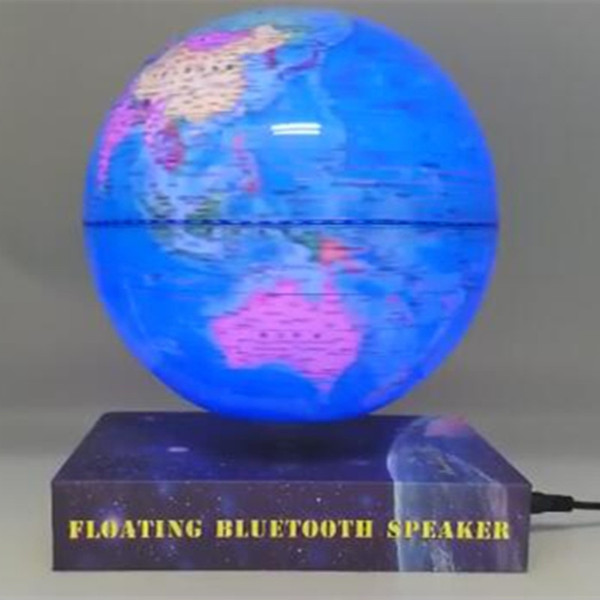 DHL free shipping Magnetic wireless Bluetooth Subwoofer 6inch floating and rotating globe with bluetooth audio