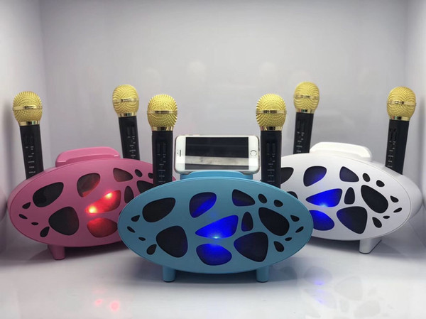 XY-168 high--quality professional karaoke family ktv wireless bluetooth speaker with tf card slot usb input with microphones