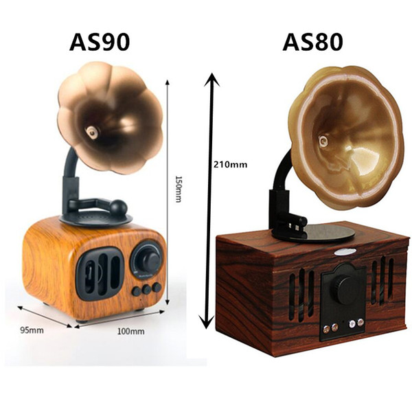 AS80 retro AS90 wireless Bluetooth speaker B5 plug-in radio card U disk nostalgic small stereo antique phonograph