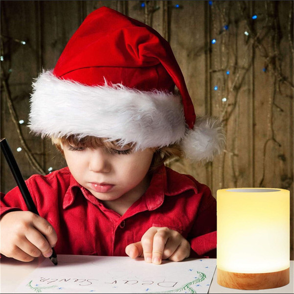 LED Bluetooth Speaker Touch Lamp,Portable Night Light,Color Changing RGB,Rechargeable Dimmable Wood Lamps for Bedside and Bedroom Best Gift
