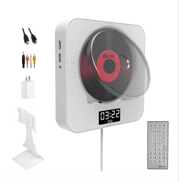 DVD/CD Player with Bluetooth Dual Speakers,Wall Mountable DVD Player Portable with HDMI Full-HD 1080P Output for TV,AV USB