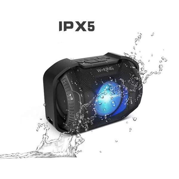 2018 W-king New Arrival Outdoor IPX5 Waterproof Bluetooth Wireless Speaker S8 with LED light for Bike and Bicycle