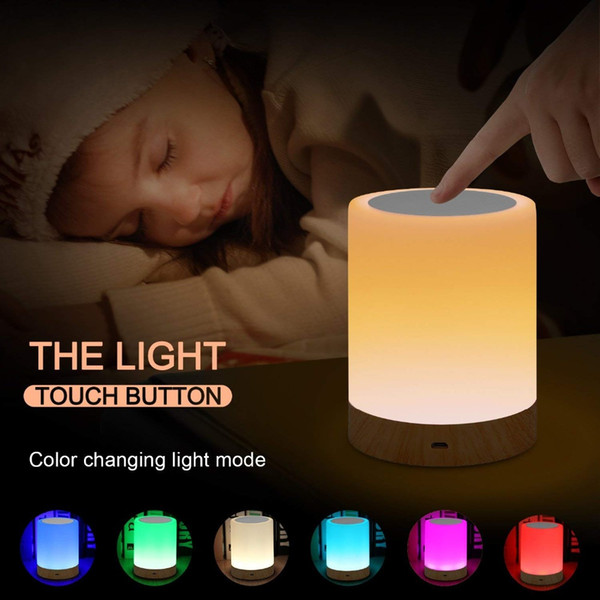 Best Festival Gift Touch Bedside Table Lamp LED Night Light with Dimmable Warm White Light Baby children USB lights toy gifts for women