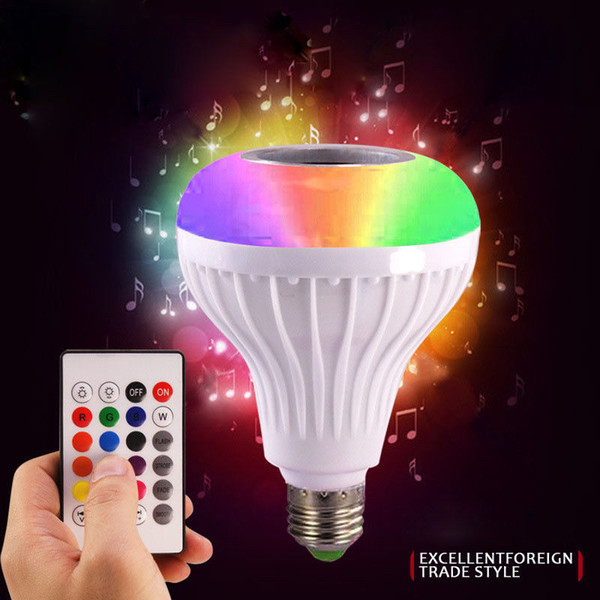Portable Bluetooth Wireless Speake Smart APP Remote Control LED Bulb Light Speaker 110V - 240V E27 5W Lamp RGB Music Player