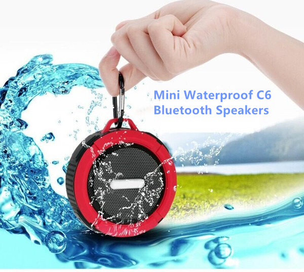 C6 Outdoor Sports Shower Portable Waterproof Wireless Bluetooth Speaker Suction Cup Handsfree MIC Voice Box For iphone 6 iPad PC Pking