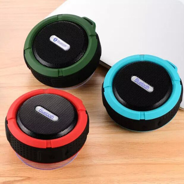 C6 IPX7 Outdoor Sports Portable Waterproof Wireless Bluetooth Speaker Suction Cup Handsfree MIC Voice Box For iPhone Samsung phone DHL