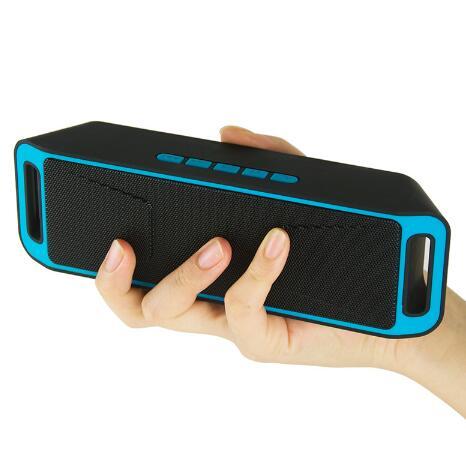 SC208 Stereo Wireless Bluetooth Speaker Outdoor Portable Double Horn Speakers Support TF Card USB Disk FM Radio Column