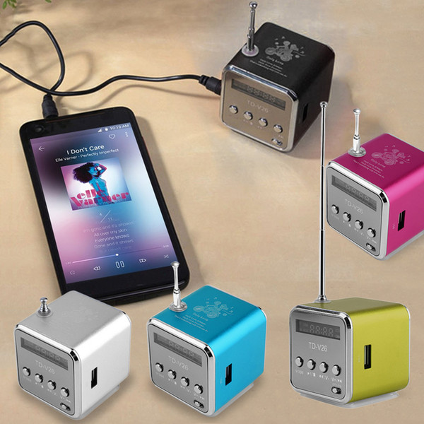 Portable Mini Support SD TF Card Micro USB Stereo Super Bass Speaker MP3/4 Music Player FM Radio Display