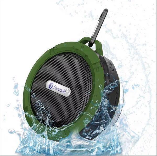 C6 portable Bluetooth speaker IP65 waterproof wireless subwoofer Suction Cup Handsfree MIC voice box for iPhone Xr PC MP4