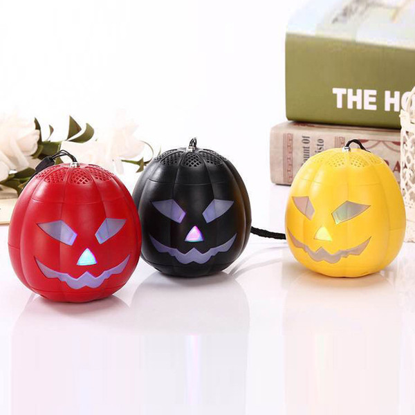 Wireless bluetooth speaker Halloween speakers Pumpkin Bluetooth Stereo Sound LED Light Speaker with Ghosts Sound Retail Link