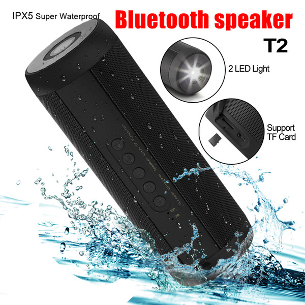 T2 Bluetooth speaker Bluetooth Speaker Portable Wireless MP3 Music Subwoofer outdoor speakers