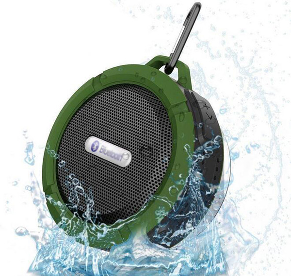 Waterproof Wireless Bluetooth Speakers Shower Speaker Long Battery Life Mic Card Plug Radio Functions Version 3.0 Portable Outdoor Speaker