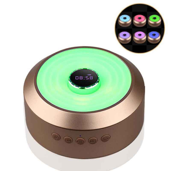 New S01 Colorful Clock Bluetooth Speaker Outdoor Colorful Lights Waterproof Bluetooth Audio Mobile Phone Subwoofer MOQ:5pcs Free Shipping