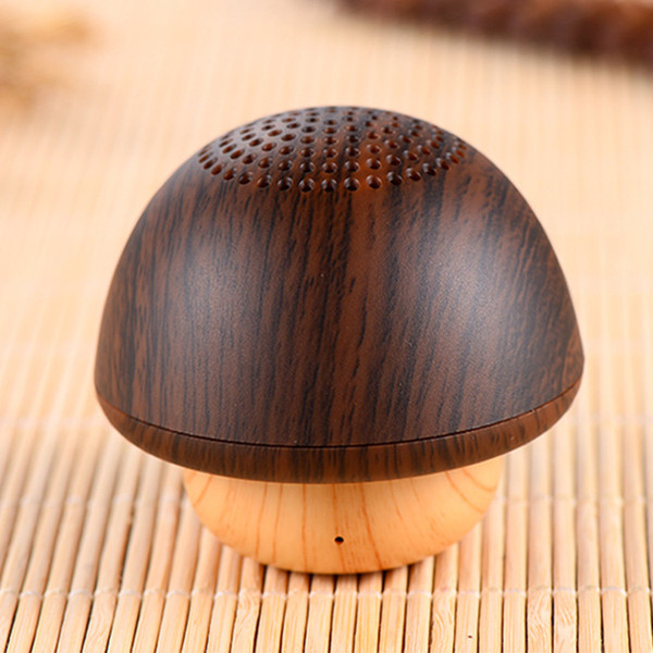 Wooden Bluetooth 4.2 Speaker Mini Mushroom TWS Bluetooth Speaker Wireless Connection Gift TF Card Support HD Microphone Christmas Gift