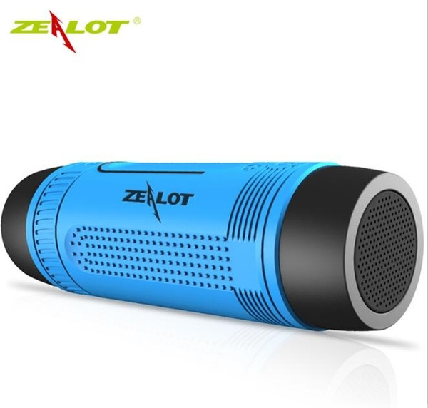 Zealot S1 Bluetooth Speaker Outdoor Bicycle Portable Subwoofer Bass Wireless Speakers Power Bank+LED light +Bike Mount+Carabiner