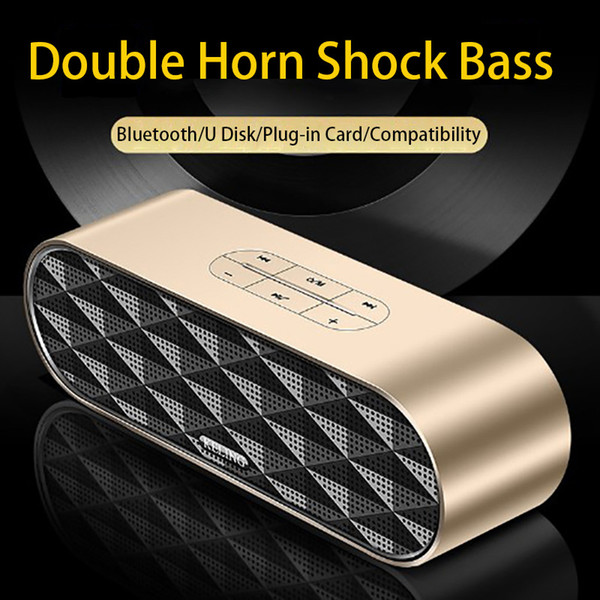 Smart Bluetooth speakers portable dual horn Dual chip bass denoise 360 stereo surround sound HD call suport TF card Audio line voice prompt