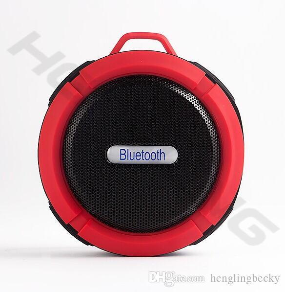 portable outdoors sport version 3.0 C6 wireless Bluetooth Speaker waterproof Suction Cup speakers Handsfree MIC Voice Box for iphone samsun