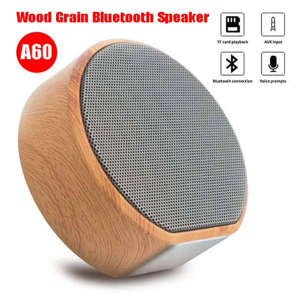 Portable wireless speaker outdoor Bluetooth hands-free wood grain speaker stereo sound system support Bluetooth TF card USB