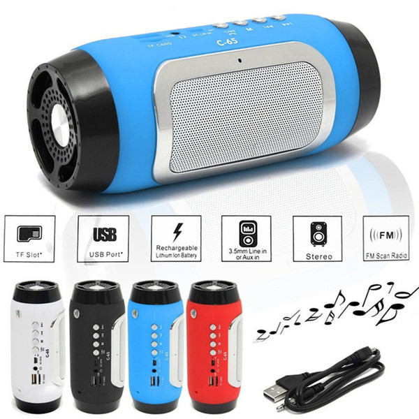 C-65 Wireless Bluetooth Speaker MP3 Player with Handsfree MIC TF Slot FM Radio For Computer smart Phone