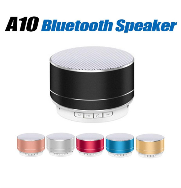 New LED MINI Bluetooth Speaker A10 TF USB FM Wireless Portable Music Sound Box Subwoofer Loudspeakers For Phone PC