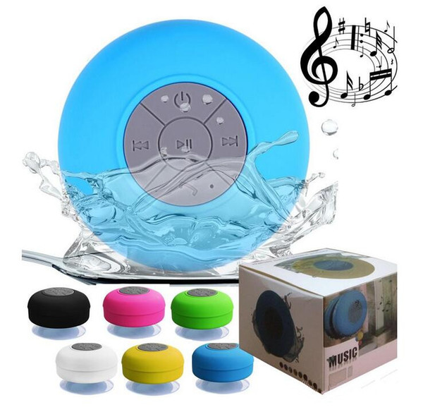 Mini Portable Subwoofer Shower Waterproof Wireless Bluetooth Speaker Car Handsfree Receive Call Music Suction Mic For iPhone Samsung DHLfree