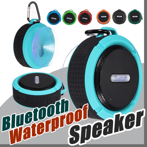 C6 Bluetooth Speaker Wireless Potable Audio Player Waterproof Speaker Hook And Suction Cup Stereo Music Player With Retail Package I-YX