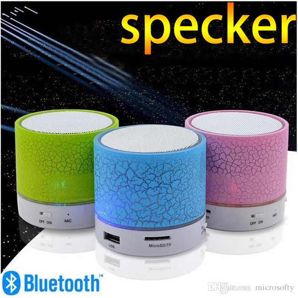 LED Bluetooth Speaker Mini Wireless Speakers A9 USB Music Sound Light Subwoofer Stereo HiFi Player for IOS Android Phone S8 Plus