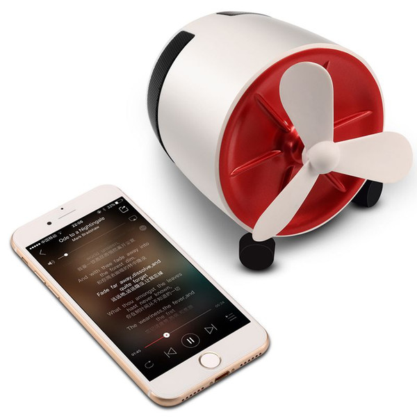 Bluetooth Portable Wireless Speaker with Superior and Stereo Sound and Propeller Plane Mini Fan with retail package and free shipping