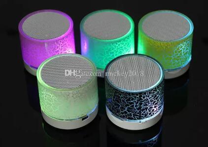 LED Bluetooth Speaker A9 S10 Wireless speaker hands Portable Mini loud speaker Colorful light TF USB FM Support sd card PC with Mic