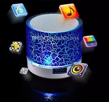 LED Bluetooth Speaker A9 S10 Wireless speaker hands Portable Mini loud speaker Colorful light TF USB FM Support sd card PC with Mic DHL Free