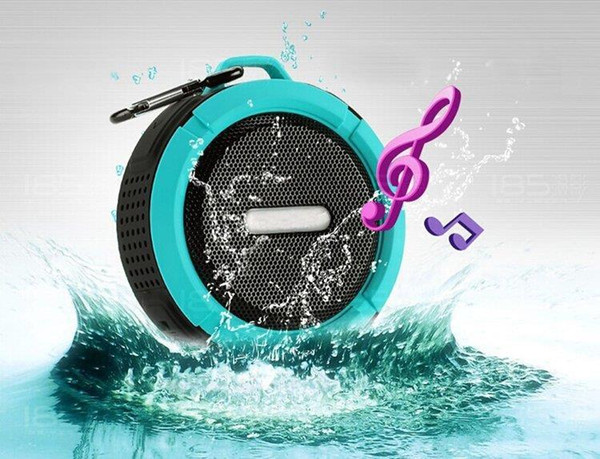 Bluetooth 3.0 Wireless Speakers Waterproof Shower C6 Speaker with 5W Strong Driver Long Battery Life and Mic and Removable Suction Cup