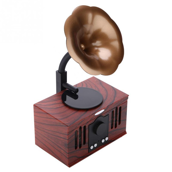 AS80 Wood Vintage Wireless Bluetooth Speaker Classic Handsfree AUX Input TF Card Music Player Fashionable Tabletop Speaker