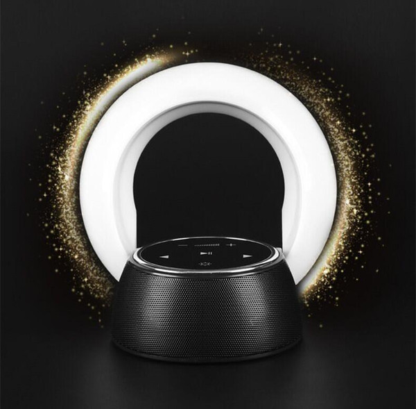 Lighting LED Wireless Table Lamp Speaker Moon Bay Night Lights Portable Bluetooth Music Player Dimmable Touch Control Charge