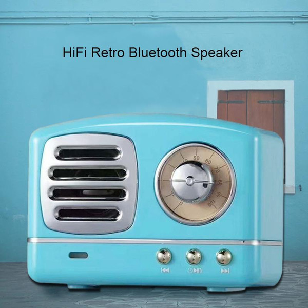 new HiFi Retro bluetooth Speaker with usb and TF card reader bluetooth V4.1 Music Player with AUX INPUT