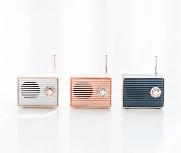 RETRO bluetooth speaker Mini Retro Radio Wireless Music Player Bluetooth V4.1 Speaker Portable Wireless Vintage Speaker Built In Mic