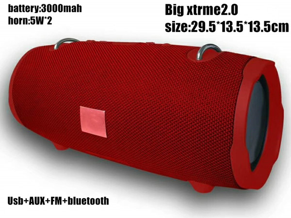 Factory direct sell xtrme2.0 bluetooth speakers 6color in stock 5W*2 big size wireless speaker portable Series playback