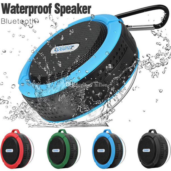 Waterproof Bluetooth Speaker Shower Speaker C6 with Strong Driver Long Battery Life and Mic and Removable Suction Cup in Retail Package