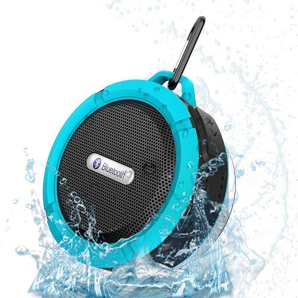 C6 Speaker Bluetooth Speaker Wireless Potable Audio Player Waterproof Speaker Hook Suction Cup Stereo Music Player With Retail Pack