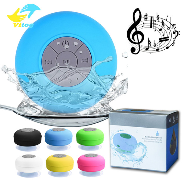 Mini Portable Subwoofer Shower Waterproof Speaker Wireless Bluetooth Car Handsfree Receive Call Music Suction Mic For iPhone Samsung