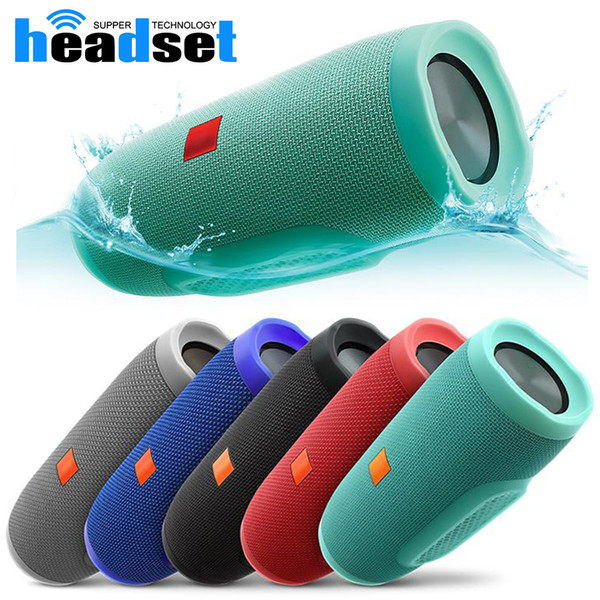 portable charge Fashion designed waterproof wireless Bluetooth speakers built-in 2400mAh rechargeable battery with package for smartphones