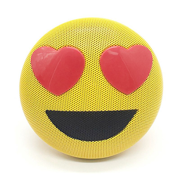 Mini Portable Emoji Emoticon Bluetooth Speaker with Stereo Bracket Sport Handsfree Audio Support Bluetooth USB AUX MP3 Game good quality