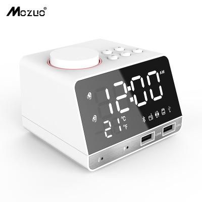 LED Display Dual Alarm Clock Dual Units Wireless Bluetooth Speaker FM Radio USB Port Bass Speaker