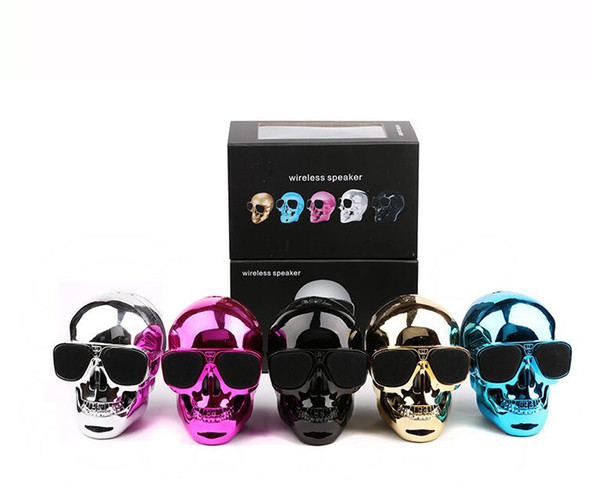 2017 new Fashion Metal KL skull head ghost head wireless Bluetooth speaker subwoofer with NFC Bluetoothspeaker for iphone7 smart cellphone