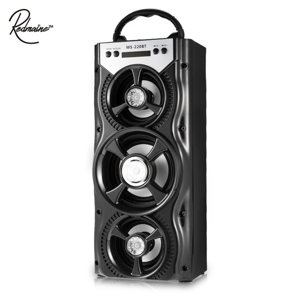 Redmaine Portable Bluetooth Speaker FM Radio AUX Multifunctional With 4-inch Big Ppeaker and Sleek Colorful Backlight