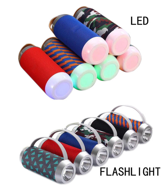 Outdoor bluetooth speaker portable wireless speaker with flashlight & color led 5W*1 1200MHA 65-100KHZ 10 color choose led speaker